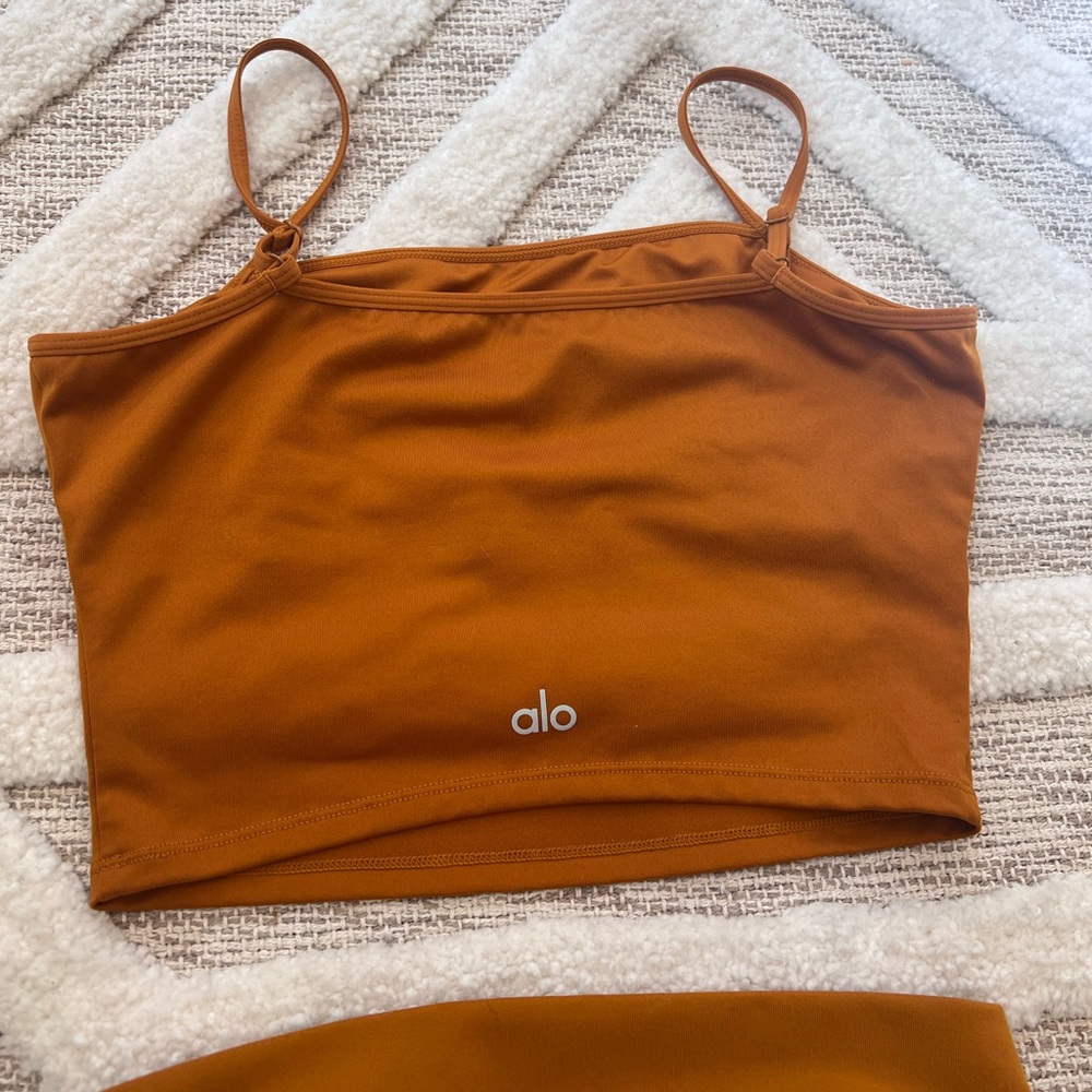 Set! ALO Yoga Bronze Edition High Waist Airbrush Legging Tank Set Small - Picture 7 of 8